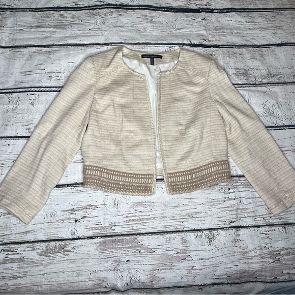 WHBM Natural Tweed Blazer Size 10 - Picture 11 of 12